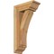 Ekena Millwork Thorton Traditional Rough Sawn Bracket w/ Offset Brace, Western Red Cedar, 6"W x 14"D x 26"H BKT0604X14X26THR01RWR - alternate 1